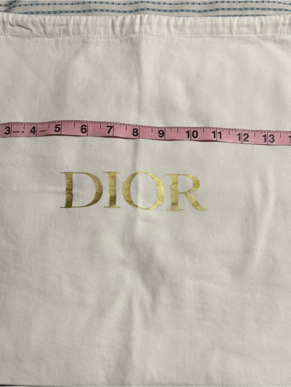 Dior Metallic Gold Logo Dust Bag - Picture 4 of 4